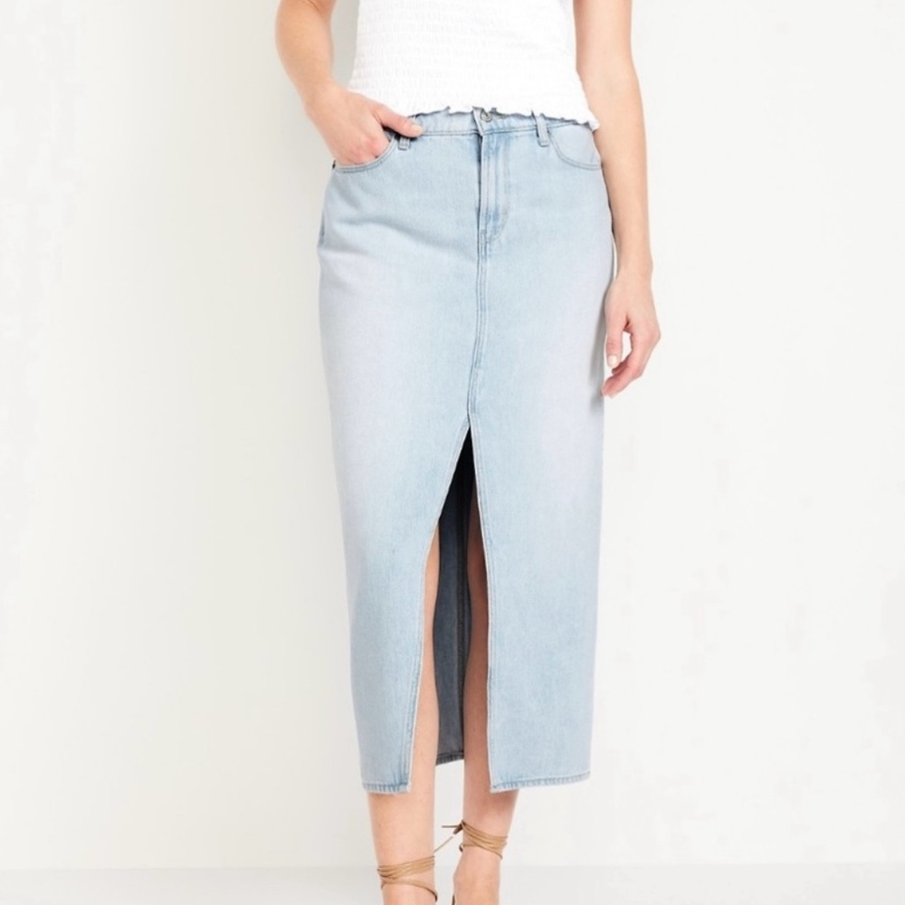 Old Navy Light Blue Denim Skirt